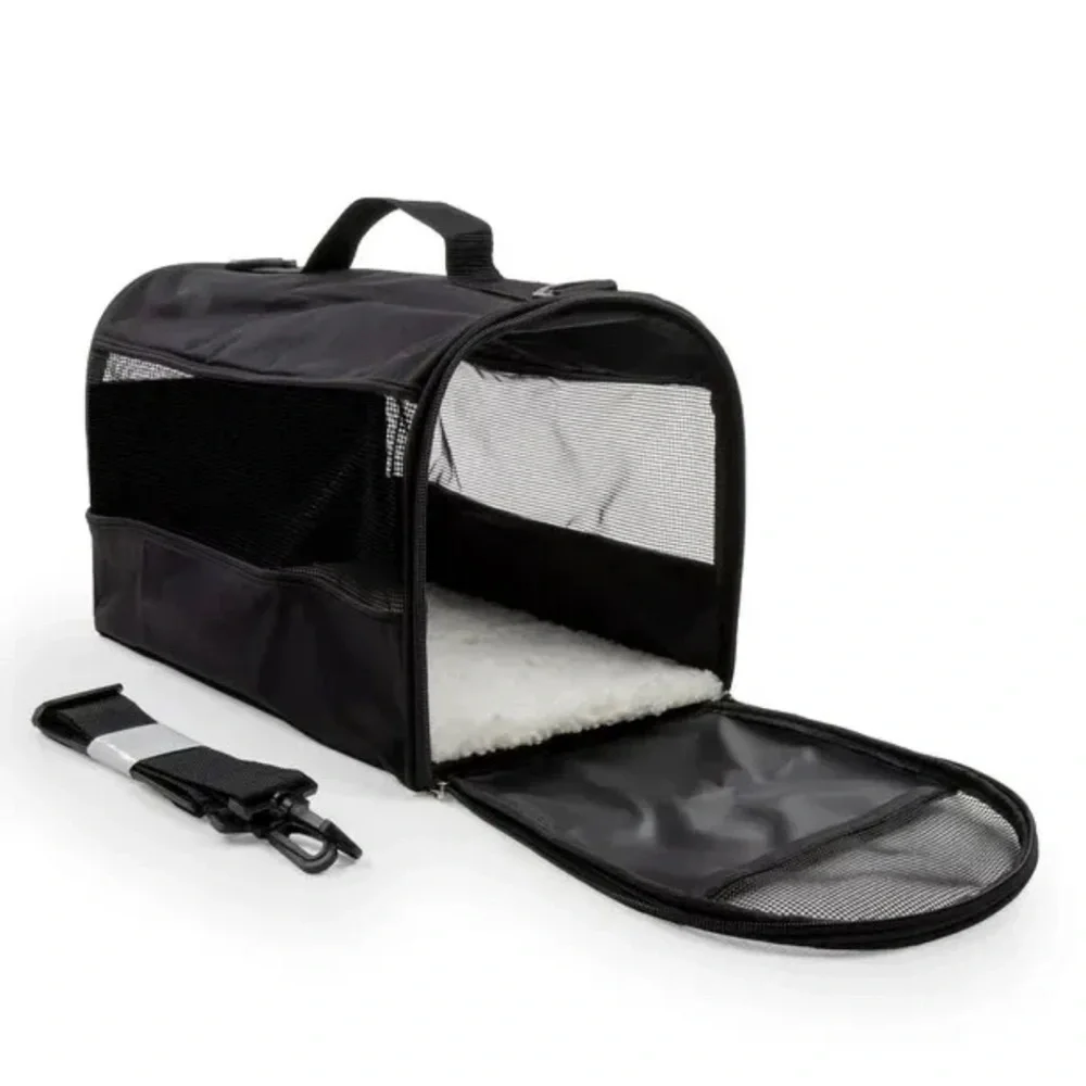 Vibrant Life PET CARRIER Small Guaranteed on-Board Soft-Sided Black, 16 lb Limit